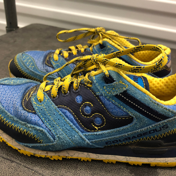 blue and yellow sneakers women's